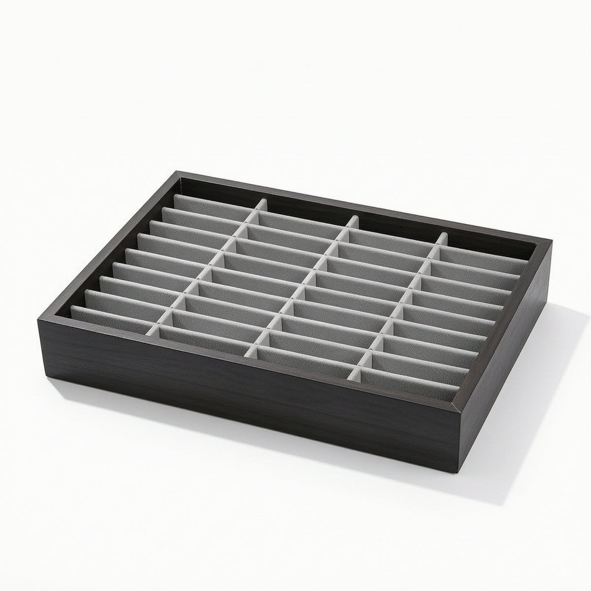 Jewelry Display Tray Wood-Grain Bracelet Organizer Rectangular for Vanity