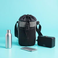 Bluetooth Speaker Storage Bag Adjustable Strap Drawstring Speaker Bag Cylindrical