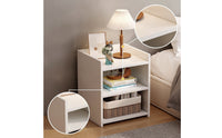 Bedside Cabinet with Shelves Space-Saving Nightstand with Shelves Compact Bedside Table for Bedroom, Small Areas