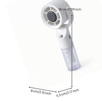 Compact Handheld Misting Fan Mini Portable Fan with Water Reservoir 3-Speed Cordless for Travelers