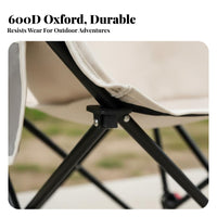 Foldable High-Back Moon Chair Lightweight Padded Moon Chair Stable Structure Camping Seat Heavy-Duty Frame for Campers, Families, Fishing, Picnic, Picnics, Backyard
