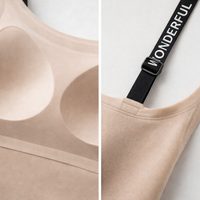 Camisole Tops for Women with Built-In Padded Bra for Layering, Seamless Loungewear with Round Neckline, Nylon Blend Ladies