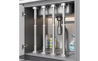 4 Pieces Stainless Steel Under-Sink Support Rod No-Drill Sink Support Pole Rustproof Furniture Stabilizer Adjustable for Homeowners