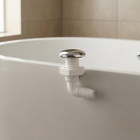 Replacement Bubble Nozzle Fitting Low-Profile Bathtub Nozzle with Chrome Cap for Massage Tub