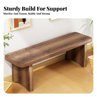 Solid Wood Construction Backless Wooden Bench Multi-Functional Indoor Furniture Multifunctional Accent Seating Versatile Design for Homeowners, Interior Decorators, Renters, Entryway, Living Room, Hallway, Bedroom