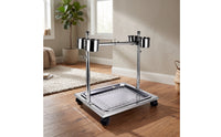 Rolling Bird Stand with Tray Heavy-Duty Stainless Stainless Avian Playstand Playstand Stable Pet Supply for Parrots, Home