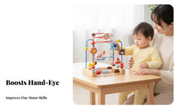 Educational Bead Maze Toy Develops Fine Movement Skills Wooden Bead Maze Promotes Hand-Eye Coordination for Infants, Toddlers