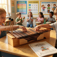Xylophone Resonant Xylophone with Mallets Compact Percussion Instrument for Beginners, Kids, Music Lessons, Home Practice