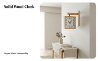 Double Sided Wall Clock Mechanical Movement Two Faced Hanging Clock Home Decor Battery Operated Easy to Read for Living Room