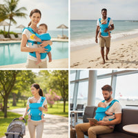 Adjustable Baby Swimming Shoulder Carrier Padded Water Baby Carrier Lightweight Front-Carry Harness Portable for Parents