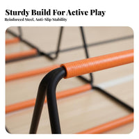 Foldable Multifunctional Agility Ladder Multi-Functional Folding Speed Ladder Portable Kids Hopscotch Training Grid Indoor & Outdoor Use for Physical Education, Home Gym, Backyard