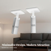 2 Pieces Sturdy Construction Satellite Speaker Stand Stable Weighted Base Speaker Floor Stand Anti-Slip Pads Home Theater Equipment Built-in Cable Management