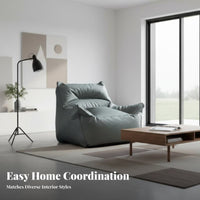 Foam-Filled Lounge Chair Lazy Sofa Highspine form-fitting seat Chair Nordic & design Indoor Seating for Students, Book Readers, Living Room, Bedroom, literary corner
