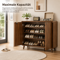 Modern Shoe Cabinet, Shoe Wardrobe with Fingerprint Lock, Wood-Based Shoe Storage for Seniors, Delivery to the Building