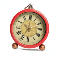 Twin Bell Alarm Clock Compact Metal Alarm Clock with Handle Sturdy for Bedroom