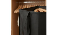 Soft-Sided Hanger Storage Bag Open-Top Square Textile Storage Bag Carry Handles