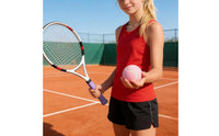 6 Pieces Chemical Fiber Pink Tennis Ball Stitched Seams Fuzzy Tennis Ball Standard Shape
