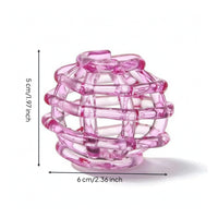 Glass Flower Stem Holder Clear Bud Vase with Twisted Glass Loops Bud Vase Artistic Decorative for Florists, Table Centerpiece