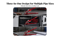 Angle Scale Copper Tube Bender Knurled Grip Bending Tool Red Metal