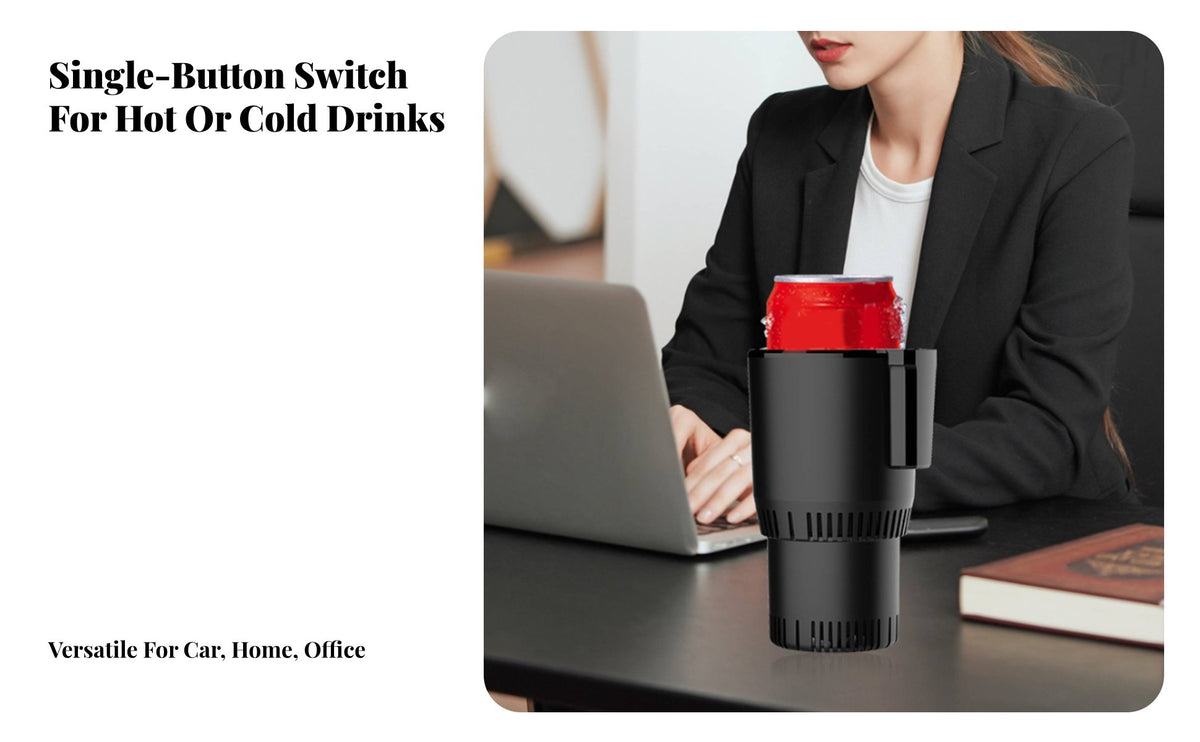 Car Cup Chiller and Heater Quick Temperature Control Car Beverage Chiller and Warmer 2-in-1 Vehicle Beverage Holder