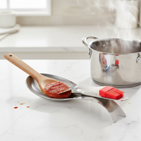 Stainless Steel Fish Tail Spoon Rest for Kitchen Utensils