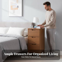 Modern Design 2-Drawer Nightstand with Shelf Large Capacity Storage Bedside Cabinet sleek Rounded Corners Bedroom Furniture adaptable for households, Adults, Students, Dorm Room, Hallway, Office