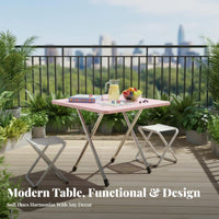 Space-Saving Foldable Rectangular Desk adaptable Rectangular foldable Table Easy Setup Portable Furniture Lightweight for Students, Street Vendors, Dorm Room, Small Apartment, Home Office, Camping