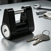 Anti-Theft Trailer Hitch Connector Lock Compact Trailer Hitch Lock Heavy-Duty Key-Operated for RV Campers, Towing, Parking