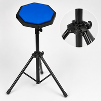 8-inch Silicone Dumb Drum Set with Stand for Beginners - Quiet Practice Percussion Instrument
