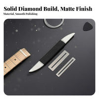 Abrasive-Coated Coated Fret Crowning File Professional Grade Double-Headed Fret File Long-Lasting for Hobbyists, Instrument Repair, Workshop