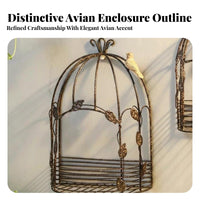 Half Birdcage mounted Mount Vintage & design Hanging Planter Distressed Finish