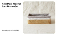 Woven Rectangular Basket adaptable Household Storage Space Saving for Adults
