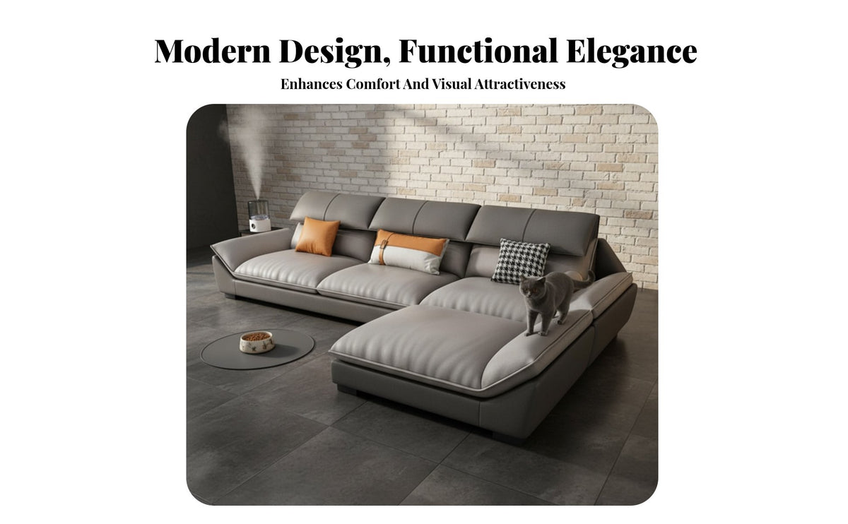 3-Seater Modern Sofa Nordic Design Living Room Seating Minimalist Modern Design Couch for Apartment Dwellers, Office Managers, Home, Lounge Area, Bedroom