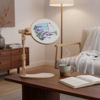 Wooden Embroidery Stand Hands Tabletop Embroidery Stand Beechwood for Crafters, Hobbyists