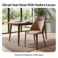 Light Luxury Design Upholstered Dining Chair Minimalist Design Two-Tone Upholstered Chair Padded Seat Seating Furniture Ergonomic Backrest for Restaurant Owners, Homeowners, Families, Kitchen, Living Room, Reception Area, Home Office