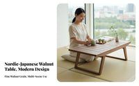 full wood Construction Japanese design Tea Table Space-Saving foldable Floor Table Multi-Purpose Household Furniture adaptable for Apartment Dwellers, Homeowners, Minimalists, Bay opening, Balcony, floor mat room Room, Small Spaces