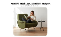 Nordic design Upholstered Single Sofa Designer Inspired accent Chair Minimalist Look Indoor Furniture Comfortable Upholstery for Interior Designers, Young Adults, Homeowners, Living Room, Bedroom, reading corner reading corner, Apartment