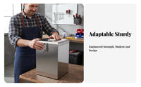 Stainless Steel Lockbox Sturdy Construction Gripd Security Box sturdyDuty Storage Container for DIY Hobbyists, Mechanics, Workshop, Home, Vehicle