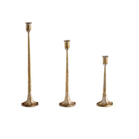 3 Pieces Metal Candlestick Holders Vintage-Style Taper Candle Holder Stable