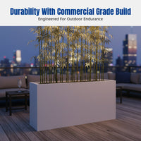 Personalized Outdoor Stainless Steel Planter Box, Balcony Terrace Metal Container, Cream Combination, Waterproof