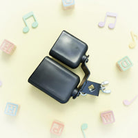 Black Finish Double Cowbell Long Service Life Cowbell Block Crisp Sound Plastic Jam Block Mounted Design for Children, Kindergarten, Early Learning