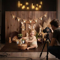 Easter Photography Background Cute Design Easter Photography Backdrop Scene Setting Bunny Portrait Backdrop for Photographers, Parents, Parties, Home