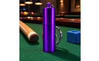 Polished Finish Cue Tip Pricker Keychain Threaded Cap Stainless Steel Cue Tip Pricker Clip Attachment Sports Gear Portable