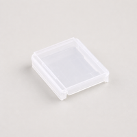 Clear Synthetic Material Craft Storage for Beads, Stackable Small Containers with Hinged Lid, Portable Office Desk Organizer for Buttons, 100ml
