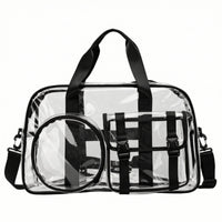 Clear Bag with Shoulder Strap Clear Tote Bag Wipe-Clean for Journeyers, Sports Athletes