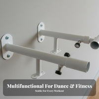 Adjustable Height Dance Barre Double Installation Wall Mounted Dance Bar Stable Design Adjustable Dance Bar for Adults, Dancers, Home