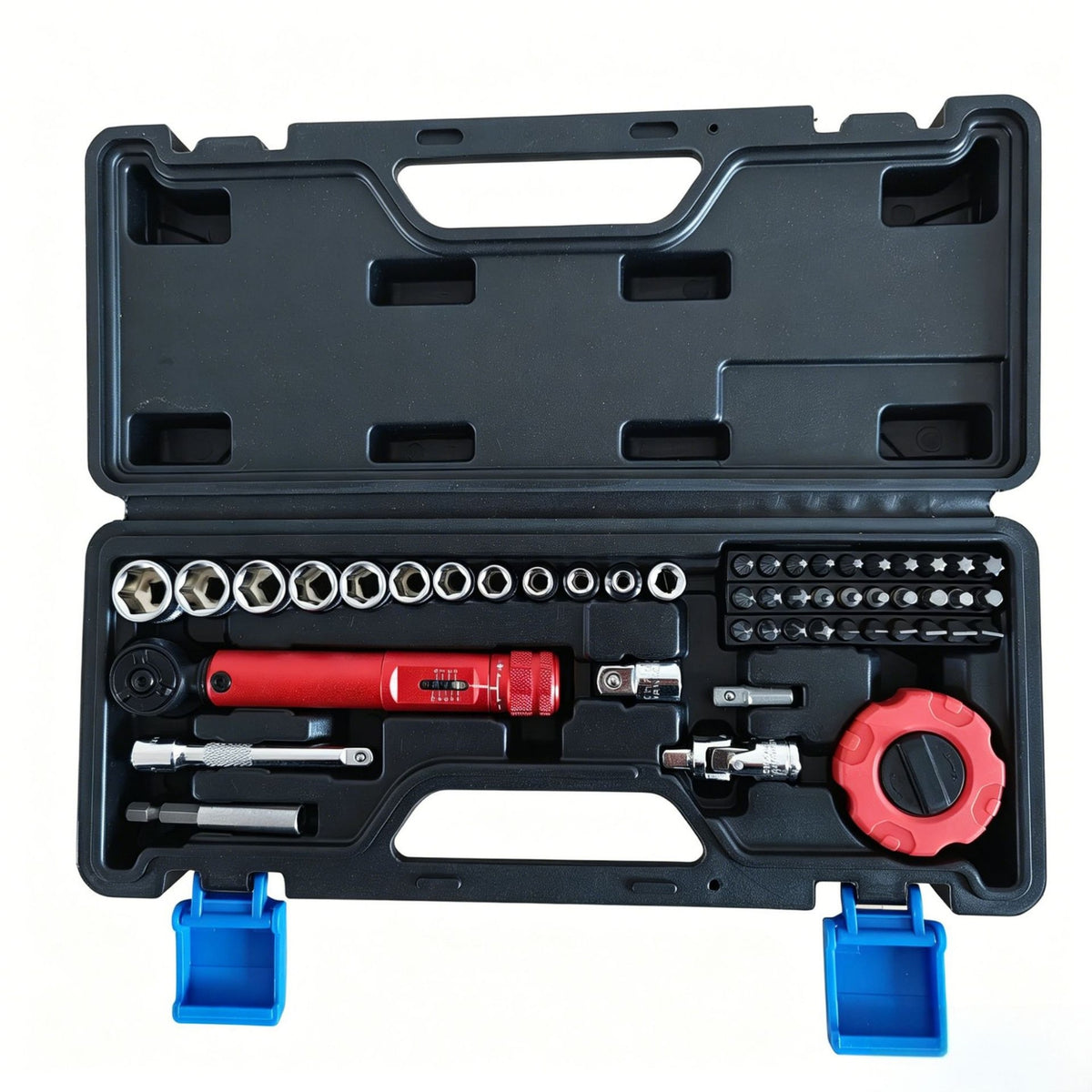 Cycle Tension Wrench Set Calibrated-Adjustment Wrench Kit with Organized Storage Tools for Cyclists, Mechanics, Home Workshop
