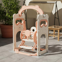 Indoor Infant Swing Set Stable and Anti-Anti-Tip Children Swing Chair HDPE Material Playground Equipment for Young Children, Playroom, Outdoor