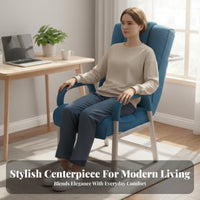 Foldable Design Padded Folding Lounger Adjustable Backrest Recliner Comfortable Padding Lounge Chair Multi-Position Locking for Office Workers, Students, Homeowners, Bedroom, Nap Time, Living Room, Balcony
