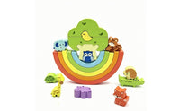 Wooden Rainbow Stacker Colorful Wooden Stacking Toy Learning for Home, Classroom
